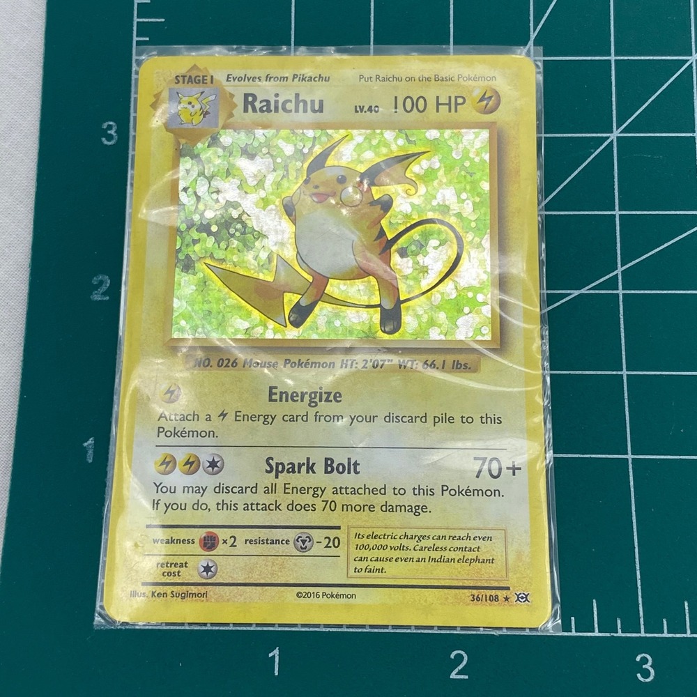 Raichu 36/108 Rare Evolutions Near Mint Pokemon Rare Holo XY Evolutions 2016